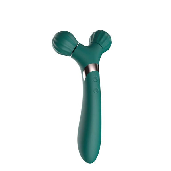 Electric 3D Double Roller Massage Stick - Green