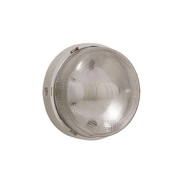 Eurolux - Round Glass Bulkhead White 1x100w
