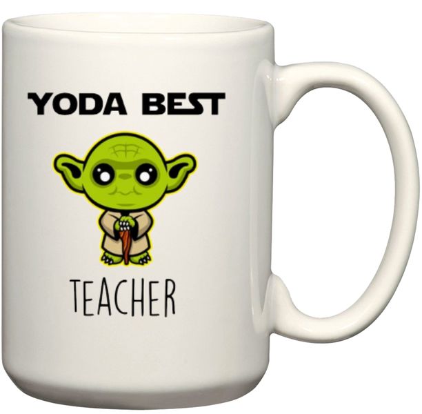 Yoda Best Teacher Star Wars Gift Printed Coffee Mug (15Oz Jumbo Size)