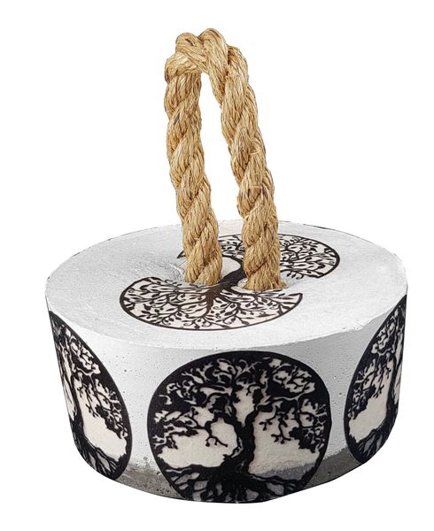 Perfectly Potty - Large Artisan Rope &amp; Cement Door Stopper - Tree Of Life