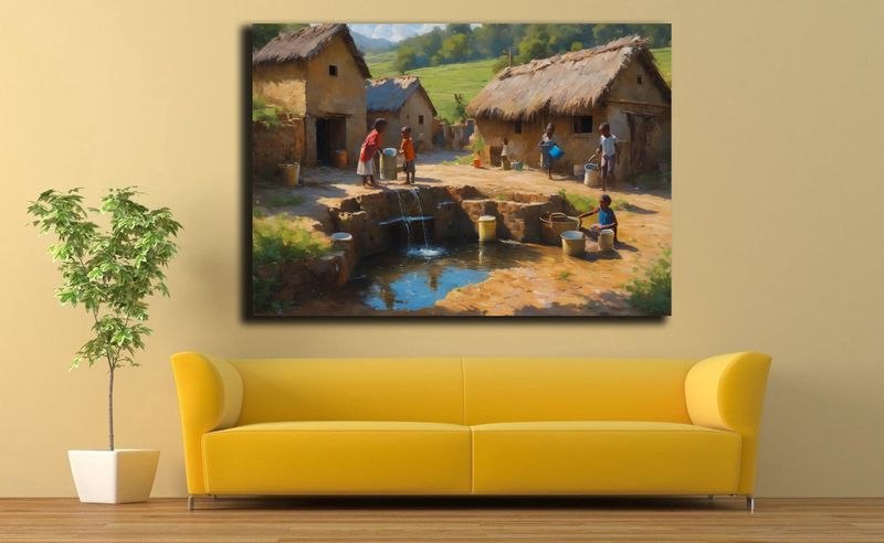 Village Art 2 Canvas Wall Art