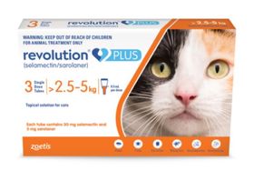 Revolution Plus for Cats Orange 0.5ml (2.6-5kg) 3 Pipettes | Shop Today