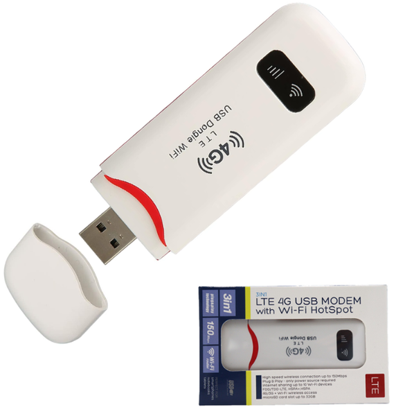 4G LTE WiFi Router for Mobile Hotspots|USB Plug and Play for up to 10 Users