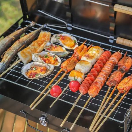 Multifunction Portable Folding BBQ Grill Camping Picnic Braai Stand