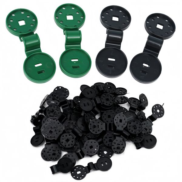 100 Piece Shade Cloth Plastic Clips Sunshade Net Fixing Clip for black &amp; green