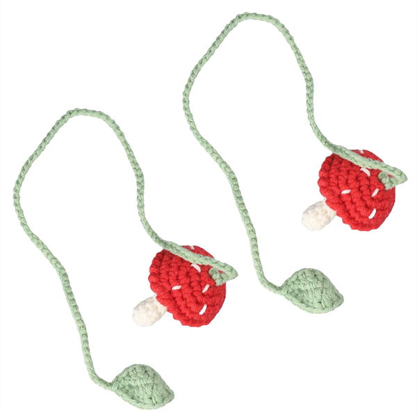 Cute Mushroom Bookmark Handmade Knitted Book Clip