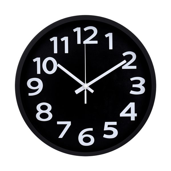 Modern Silent Wall Clocks for Bedroom Office and Classroom Decor - 35cm