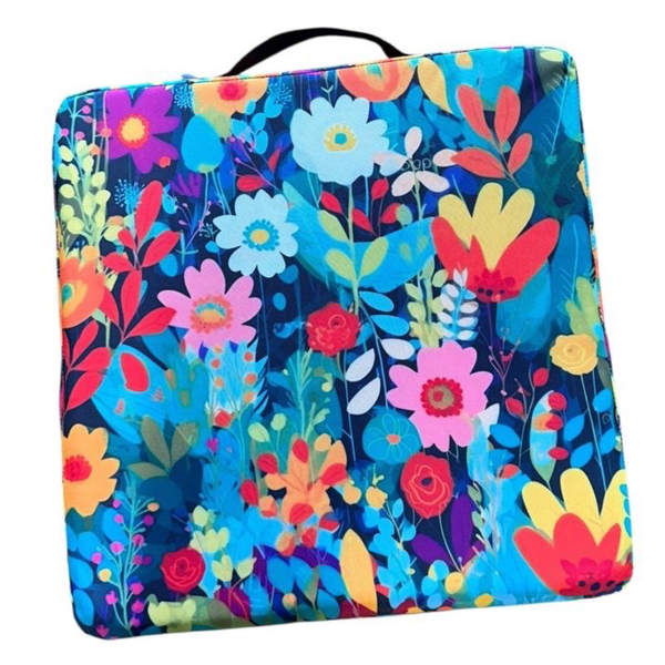 Outdoor Stadium Cushion - Beautiful Field Flowers Blooming