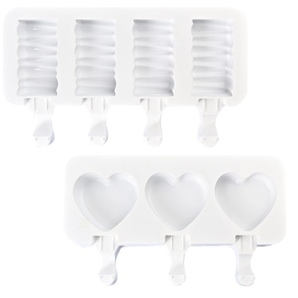Kitchen Silicone Ice Lolly Mould Maker Set of 2 - Spring