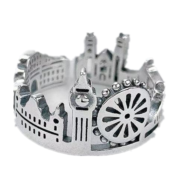 Castle Shape Adjustable Ring