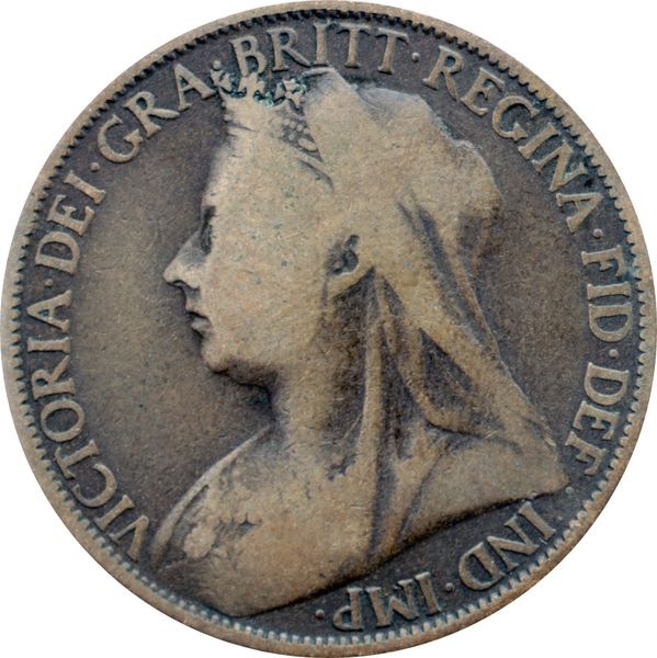 1895 United Kingdom British 1 Penny Queen Victoria