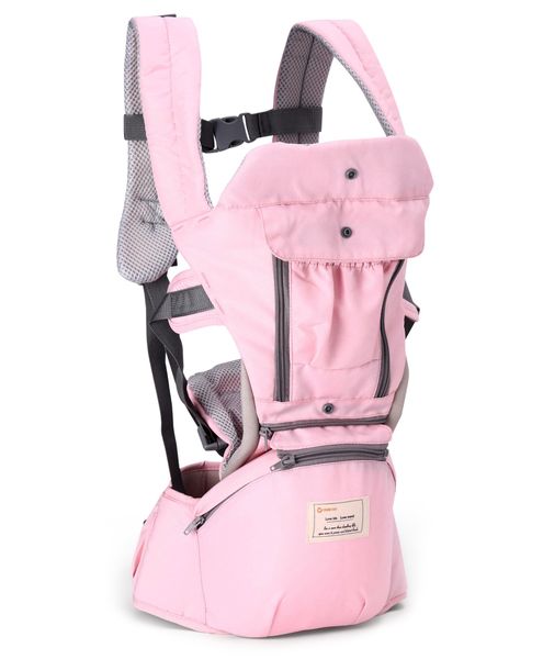 Hip Seat Breathable Mesh Baby Carrier - Pink