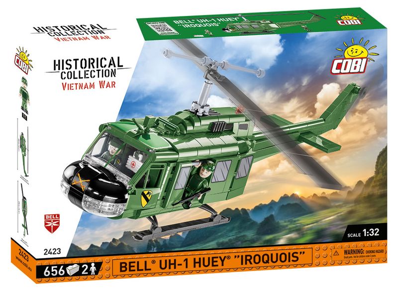 Vietnam War UH-1 Huey Utility Helicopter Construction Model