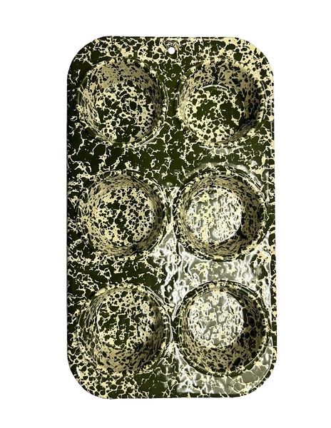 Wonder Towel Luxury Splatter Enamel Muffin Pan – Red Splatter