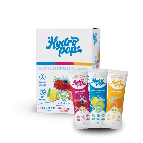 Hydropop Electrolyte Hydration Sachets Variety 15 Pack