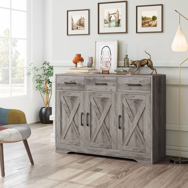 Storage Cabinet Shelves Side Table Kitchen Buffet Sideboard TV Stand Drawer