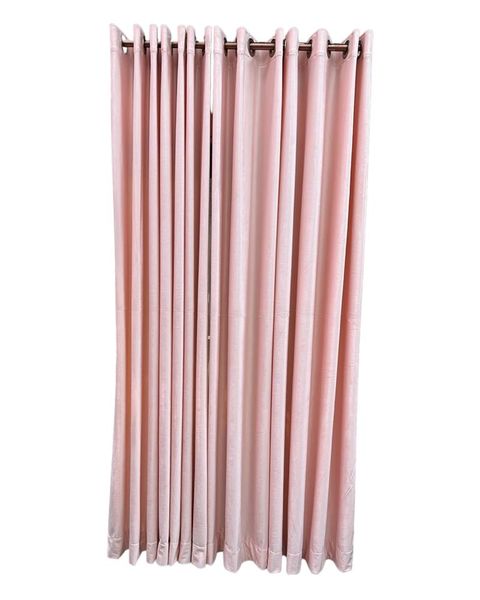 Afri Choice Readymade Velvet Eylet Curtain Pink