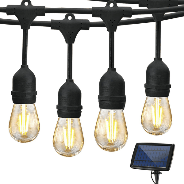 Stellar Lighting Solar 15 LED Festoon Vintage Bulb String Lights - 15m