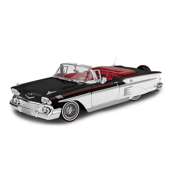 Motormax Get Low 1:24 Scale 1958 Chevy Impala Black &amp; White