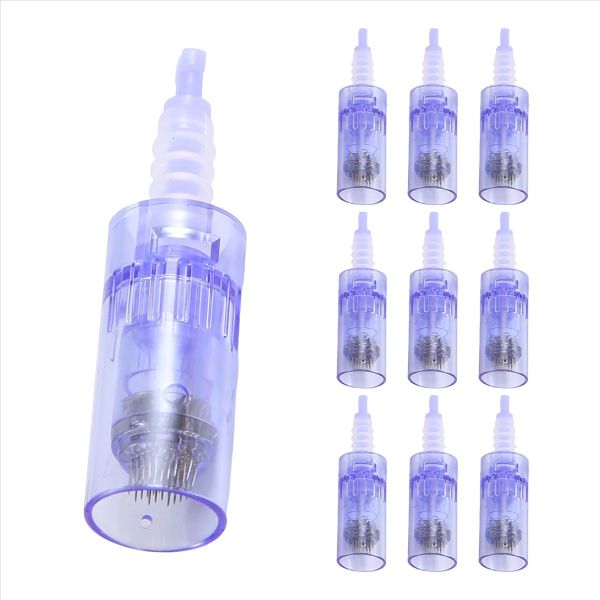 10Pcs A6 Tattoo Needles Replacement Tattoo Cartridges Tip Bayonet(12Pin)