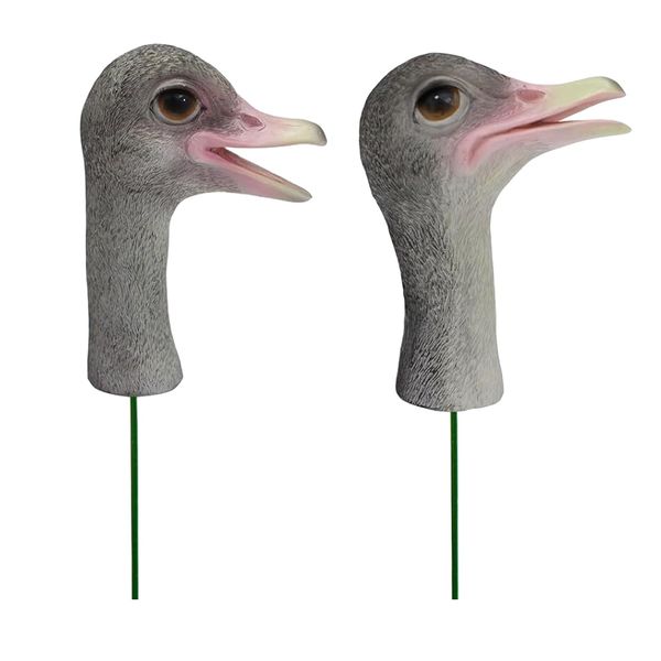 Decor Garden Ostrich Ornament Resin Statue 2 Pcs ( 20cm )