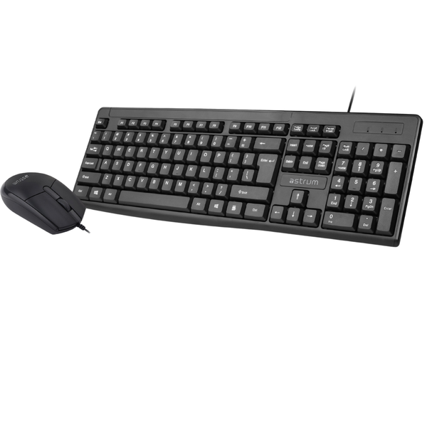 Astrum Wired USB Keyboard &amp; 4-Button Optical Mouse Combo- KCW080