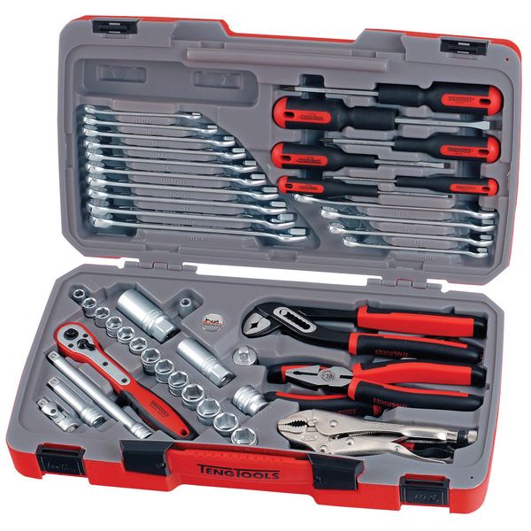 TengTools - 48 Piece 3/8" Drive Tool Set (Metric/Imperial) - T3848