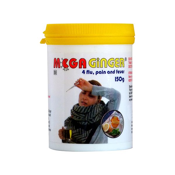 Mega Range Mega Ginger 4 Flu, Pain and Fever 150g Container