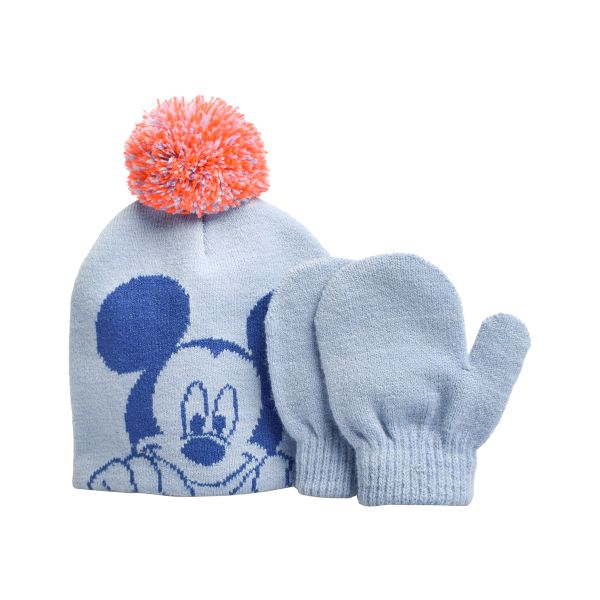 MICKEY MOUSE By Disney Baby Beanie &amp; Mitten Set - Soft &amp; Adorable
