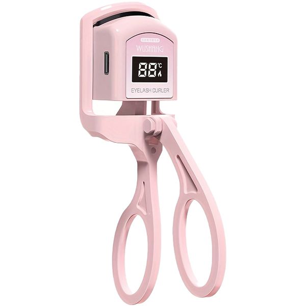 Pink USB Heated Eyelash Curler With LED Display And Quick Heating