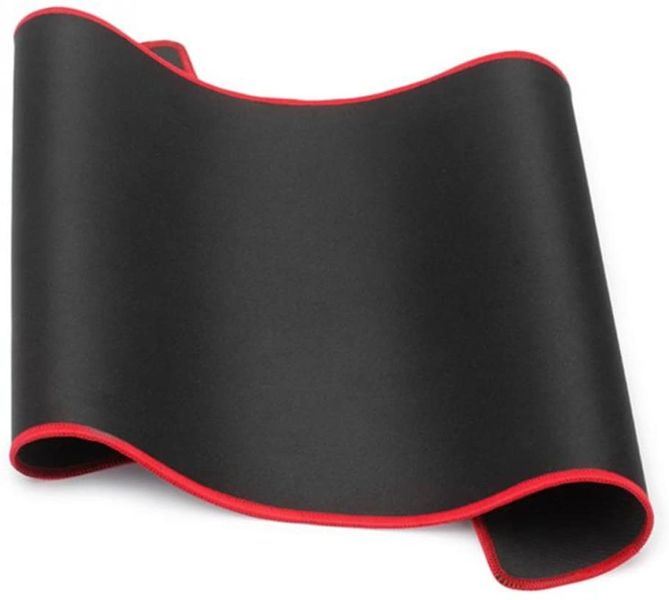 Mouse Pad -Extra Large Non Slip - Black with Red Trim