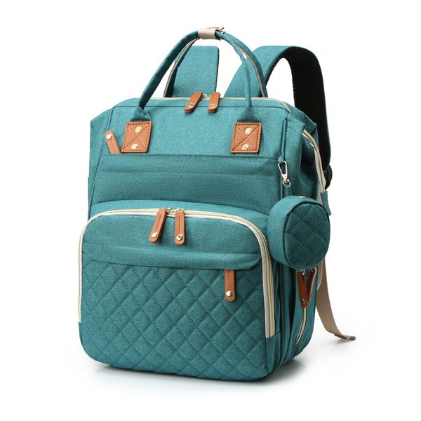 Multi-Functional Baby Diaper Bag &amp; Bed - Green