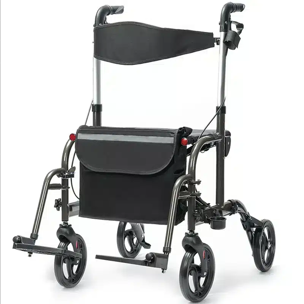 2-in-1 Rollator and Transit Wheelchair
