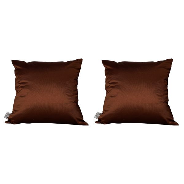 Danny Home Silk Fabric Brown Pillowcase Cover Se image