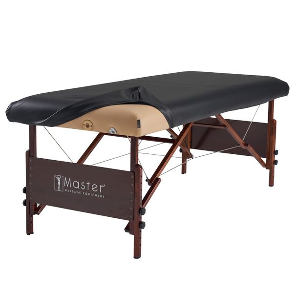 Fitted Vinyl Massage Bed Cover( BLACK Without Face Hole)