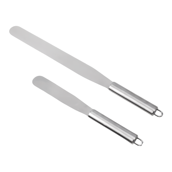 2-Piece Stainless Steel Straight Cake Spatula Set