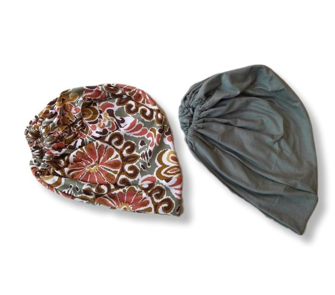 Print and Sage Under Caps - Sage/Brown