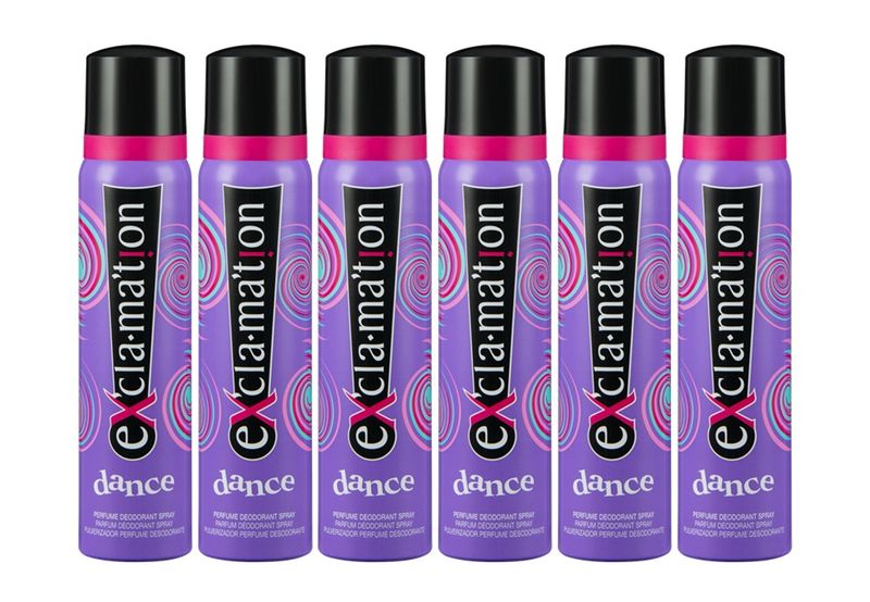 Exclamation Dance Perfume Body Spray 6 x 90ml