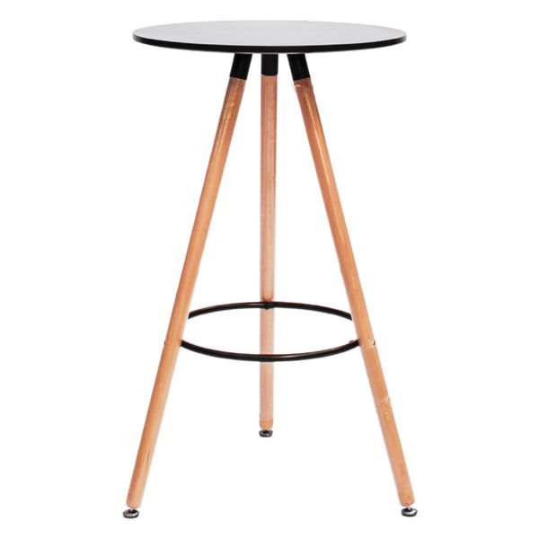 105cm Minimalist Design 3-Legged Side Table With Footrest