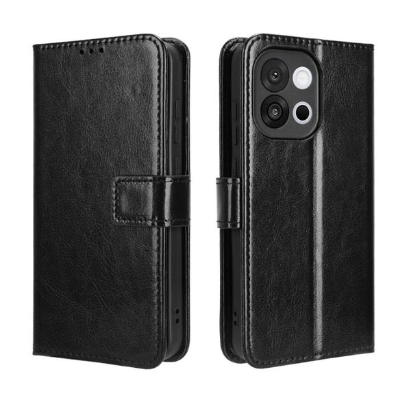 Crazy Horse Pattern Leather Protective Case For OnePlus Ace 5 Pro 5G