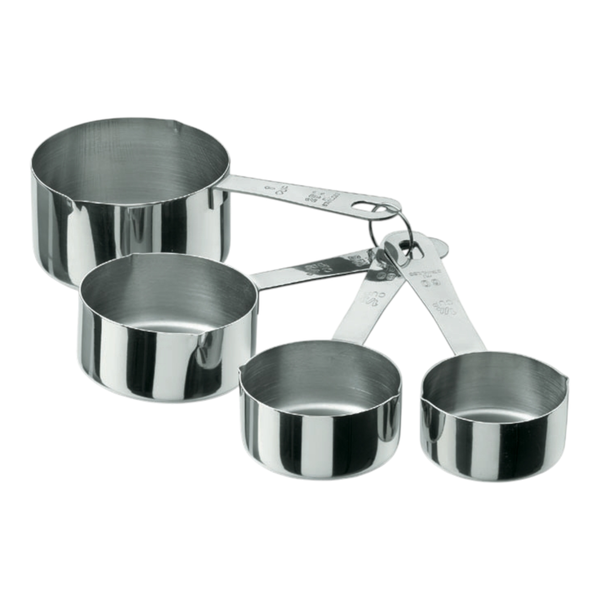 Measuring cup Stainless Steel - 60ml, 80ml, 125ml and 250ml - Set of 4