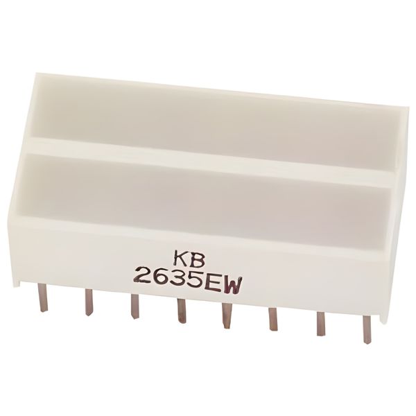 KB-2635EW Rectangular LED Light Bar 8 LEDs Hi Eff Red Diffused 60mcd