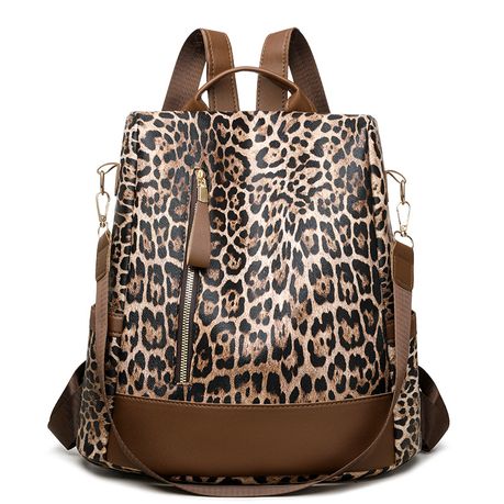 Leopard Print 3-in-1 Convertible Ladies Backpack Image
