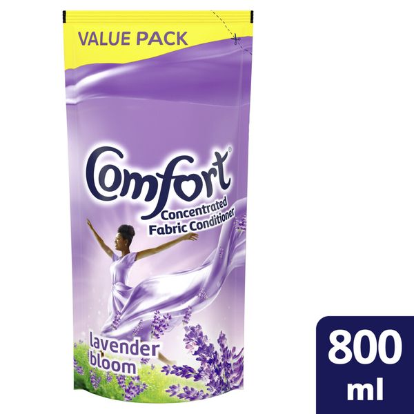 Comfort Lavender Bloom Concentrated Laundry Fabric Softener Refill 800ml
