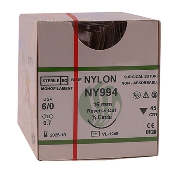 Ethicon Nylon 6/0 16mm Reverse Cutting 45cm Suture 12's