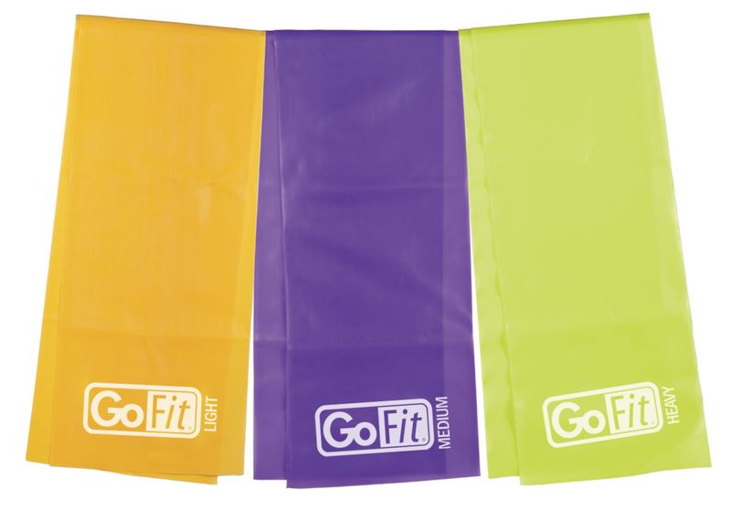 GoFit Latex-Free TPR Flat Band Set (3) - with Training Manual