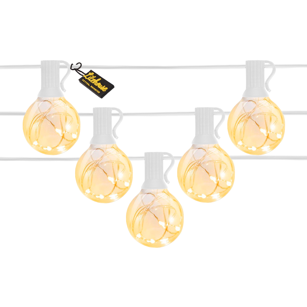 Litehouse 25 LED Low Voltage Bulb String Lights - Copper Wired Bulbs