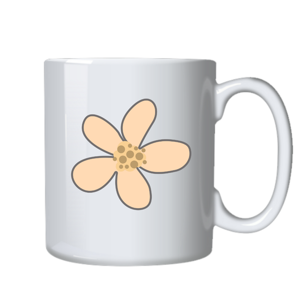 Pastel Orange Flower Birthday Christmas Gift Mug Cup 505