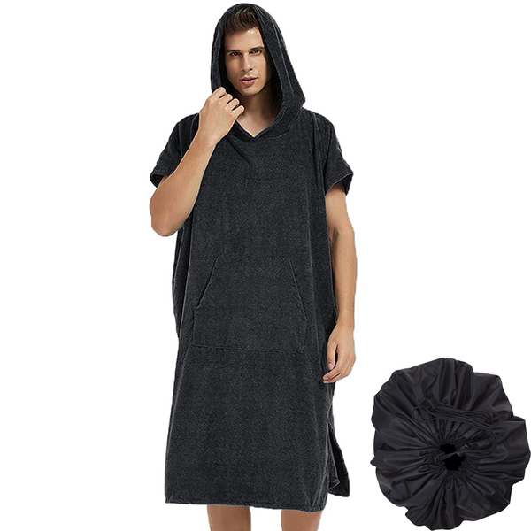 Surf Swimming Poncho Changing Robe with Changing Mat for Man &amp; Women