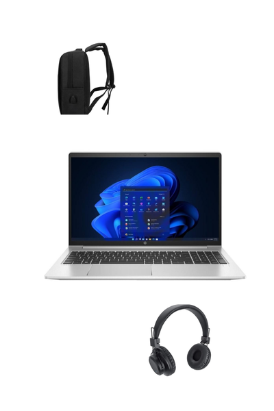 HP Laptop 250 Bundle Celeron 8GB RAM 256GB SSD Win Home free bag and headset